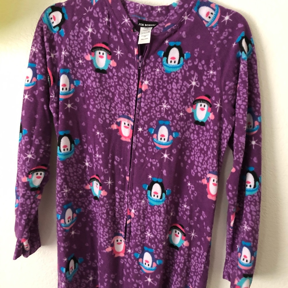 Winter holiday penguin ONESIE purple